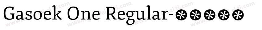 Gasoek One Regular字体转换